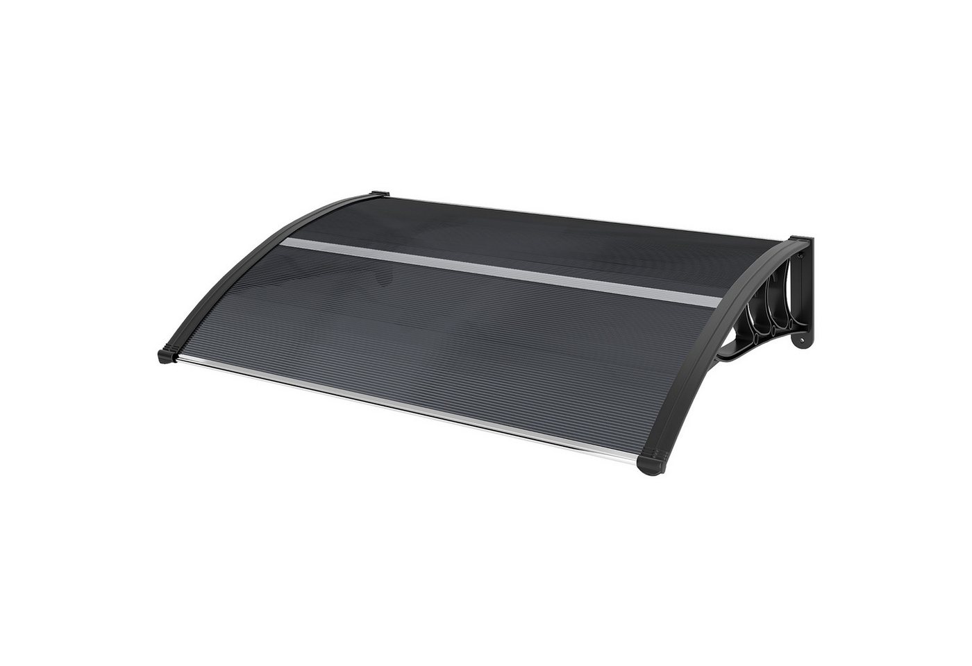 BlingBin Pultvordach Überdachung aus Aluminium und Polycarbonat (1er set, 1 St., 100cm x 75cm x 23cm), mit UV Schutz Haustürvordach für Balkon, Sonnenschutz, Regenschutz von BlingBin