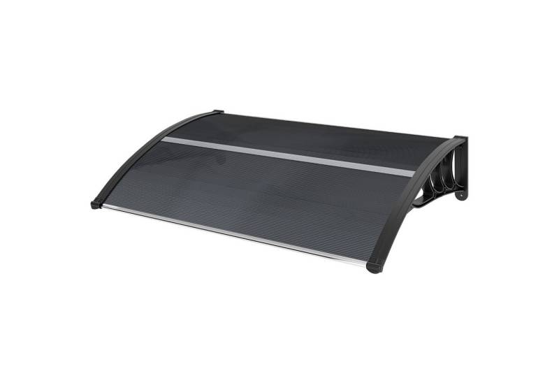BlingBin Pultvordach Überdachung aus Aluminium und Polycarbonat (1er set, 1 St., 100cm x 75cm x 23cm), mit UV Schutz Haustürvordach für Balkon, Sonnenschutz, Regenschutz von BlingBin