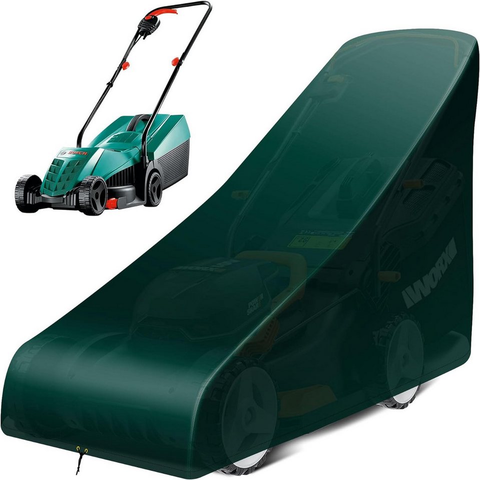 BlingBin Rasenmäher-Schutzhülle Abdeckung für den Rasenmäher Rasenmäherabdeckung wasserdicht (1er Set, 1-St., 1pcs), wasserdicht, winddicht, UV-Schutz, 67 x 191 x 110 cm, Grün von BlingBin