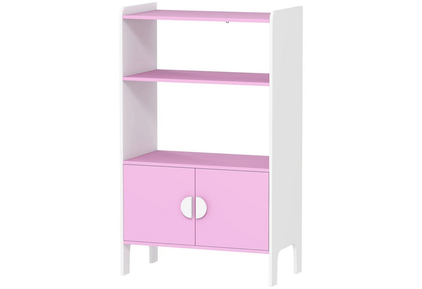 BlingBin Regal Kinderaufbewahrungsmöbel mit zwei offenen Regalen, 1 Stück 1-tlg., Kippschutz, rutschfeste Füße, Stehspielzeugregal für Kinderzimmer von BlingBin