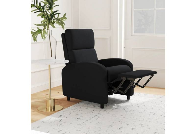 BlingBin Relaxsessel Fernsehsessel Polsterstuhl Wohnzimmerstuhl Loungesessel (1-St., mit Liegefunktion,gepolstert,verstellbarer Rückenlehne,Fußteil), Tragfähigkeit 120 kg,86x64x102cm von BlingBin