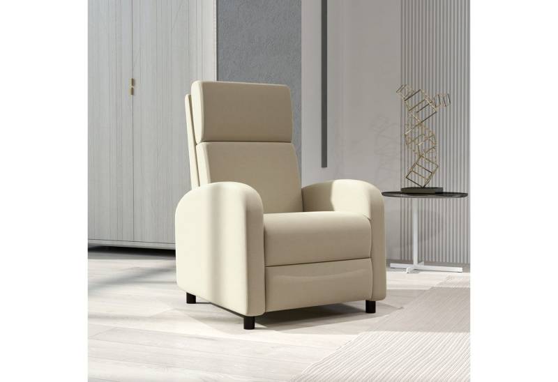 BlingBin Relaxsessel Fernsehsessel Polsterstuhl Wohnzimmerstuhl Loungesessel (1-St., mit Liegefunktion,gepolstert,verstellbarer Rückenlehne,Fußteil), Tragfähigkeit 120 kg,86x64x102cm von BlingBin