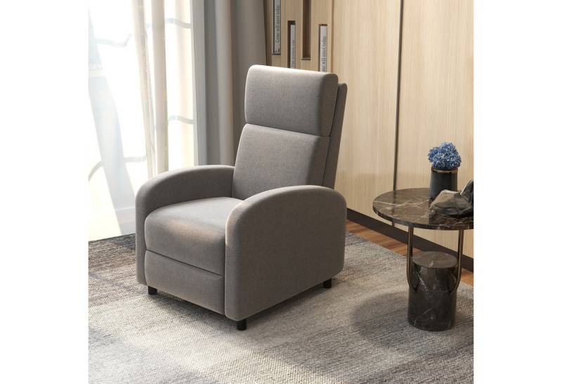 BlingBin Relaxsessel Fernsehsessel Polsterstuhl Wohnzimmerstuhl Loungesessel (1-St., mit Liegefunktion,gepolstert,verstellbarer Rückenlehne,Fußteil), Tragfähigkeit 120 kg,86x64x102cm von BlingBin