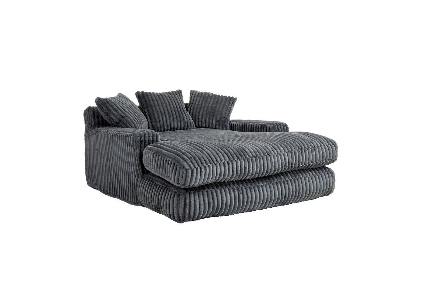 BlingBin Schlafsofa Cord-Schlafsofa mit 3 weichen Kissen, Einzelsitz-Bodensofa, Loungesofa, Modernes Cord-Schlafsofa 125 x 155 x 63 cm,150 kg Belastbarkeit 1 Teile, Cloud Couch für Wohnzimmer Wohnung Büro, dicke Polsterung von BlingBin
