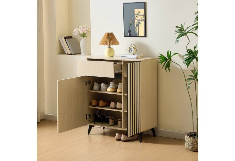BlingBin Schuhschrank Sideboard Schuhregal Schuhkipper (vielseitiger Stauraum, 1-St., mit 2 Türen,1 Schublade,verstellbaren Einlegeböden) für Flur,Wohn- oder Schlafzimmer,75 x35x90cm von BlingBin