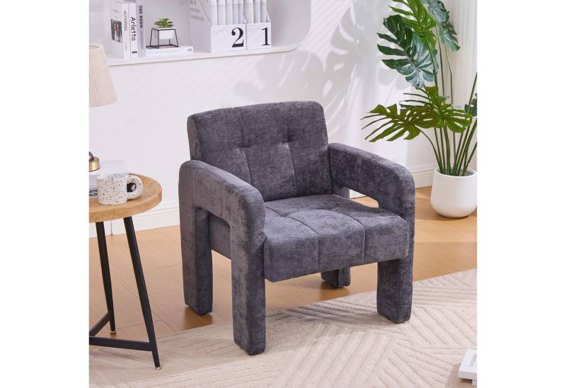 BlingBin Sessel Polstersessel Einzelsessel Loungesessel (1er Set, 1-St., 67,5 × 69 × 74,5 cm), Armlehnensessel für Wohnzimmer, Schlafzimmer, Büro,Gepolsterter Sessel von BlingBin