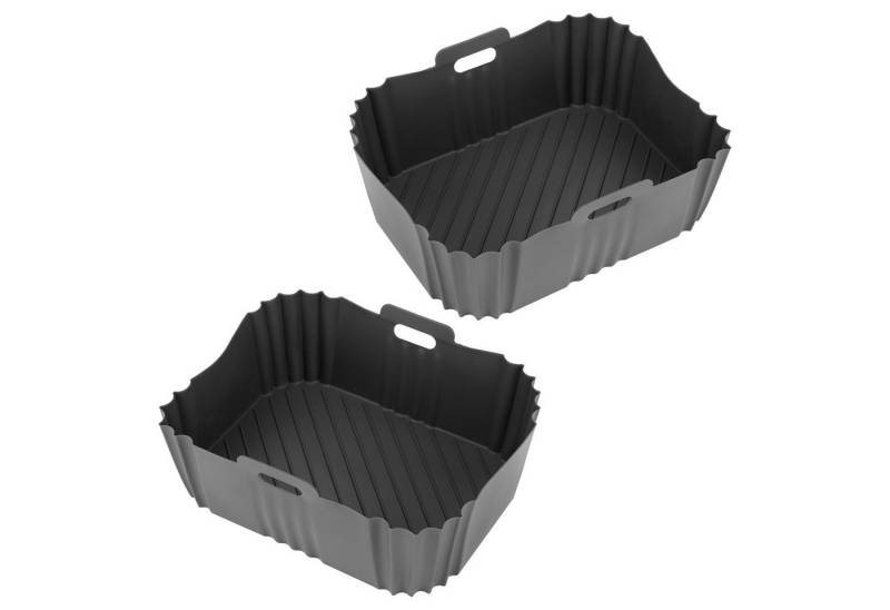 BlingBin Silikonform 2 Stück Silikon Backform Für Heißluftfritteuse, für Ninja AF300 AF400, (1er Set 2-tlg), 21 x 14 x 7 cm Airfryer Silikonform Wiederverwendbar von BlingBin