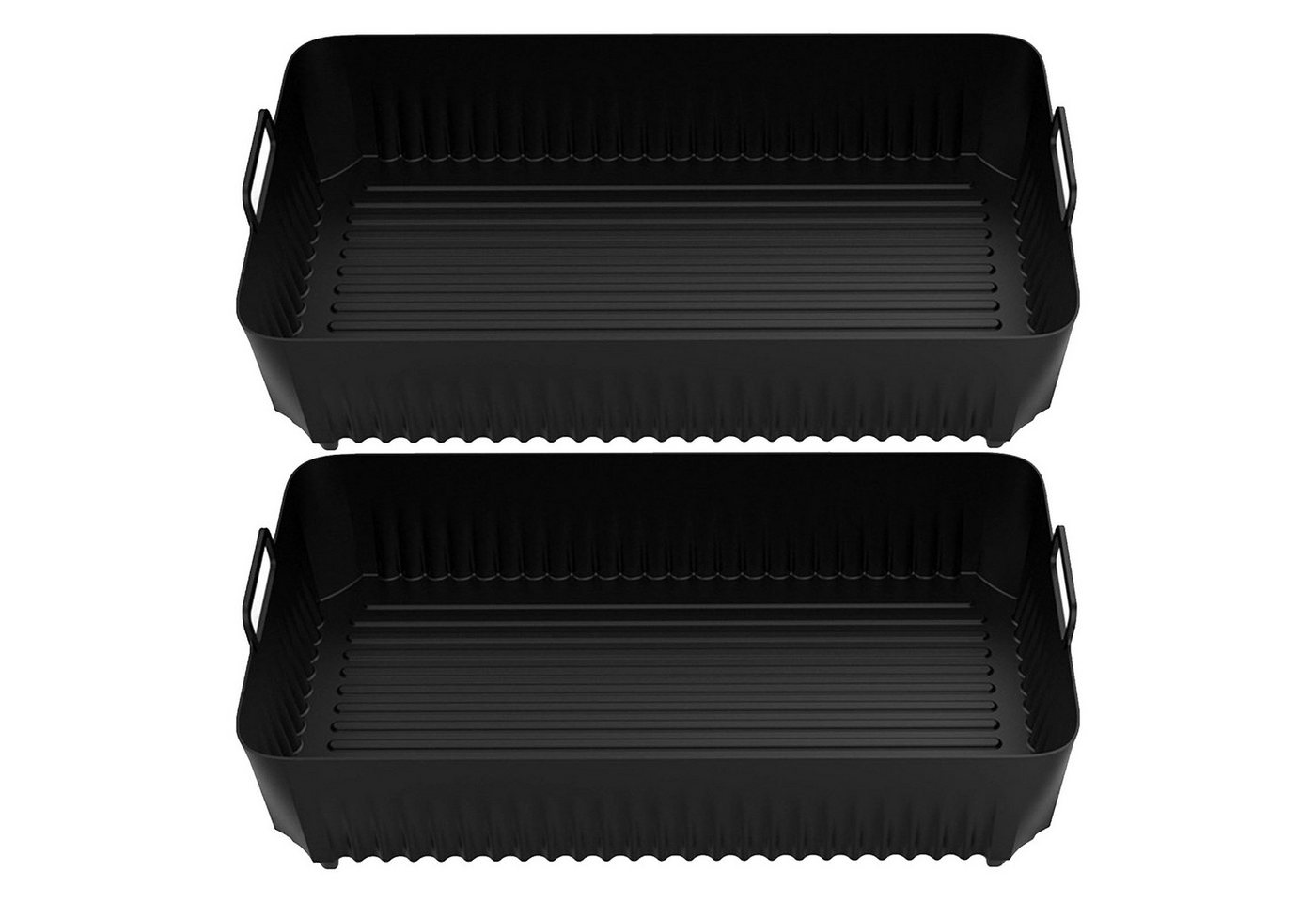 BlingBin Silikonform Heißluftfritteuse Zubehör für Ninja AF500EU 10.4L, Silikonform Zubehör, (2er Set 2-tlg), Wiederverwendbar Zubehör für Ninja Heißluftfritteuse AF500 von BlingBin