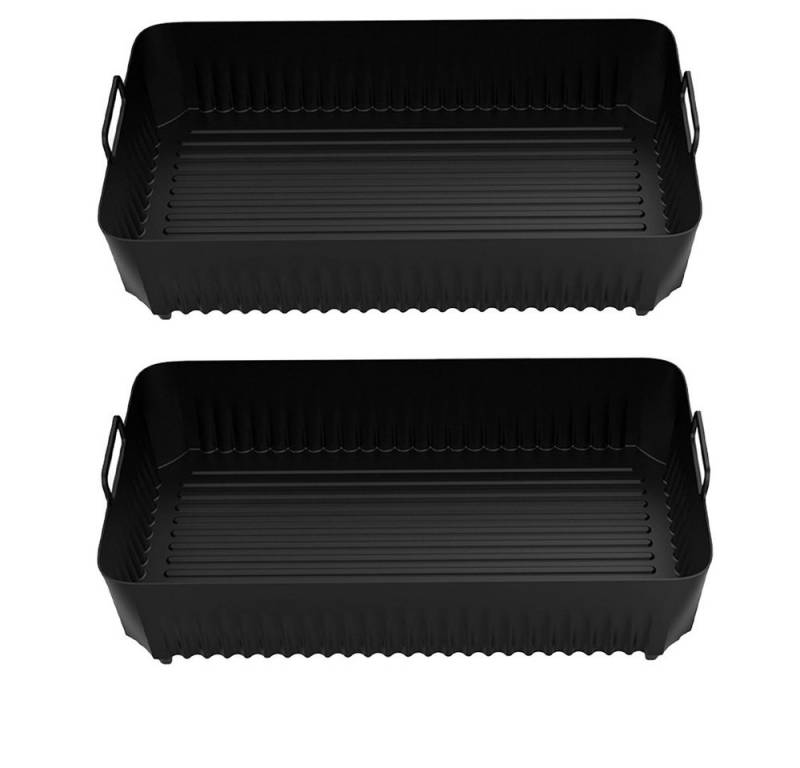 BlingBin Silikonform Kompatibel mit Ninja AF500 Air Fryer Backblech – 10,4 l, (2er set 2-tlg), Aus lebensmittelechtem Silikon und spülmaschinenfest von BlingBin
