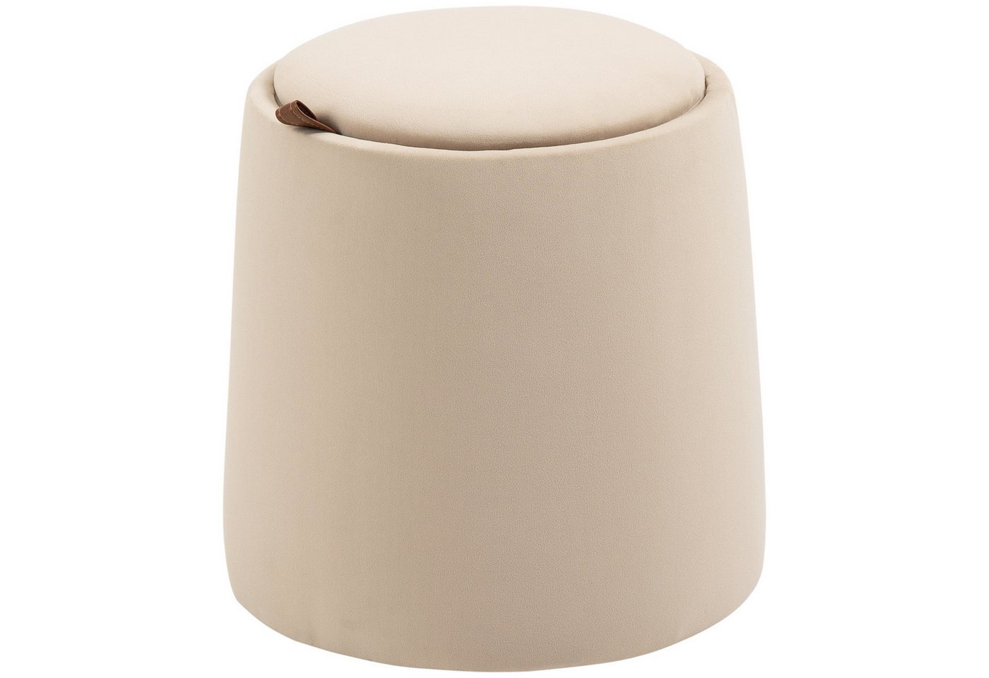 BlingBin Sitzhocker 2-in-1 Hocker in Samtoptik inklusive Stauraum und abnehmbaren Deckel (1er set, 1 St., 44cm x 47.5cm), Polsterhocker in Samtoptik, Beistelltisch für Wohnzimmer von BlingBin