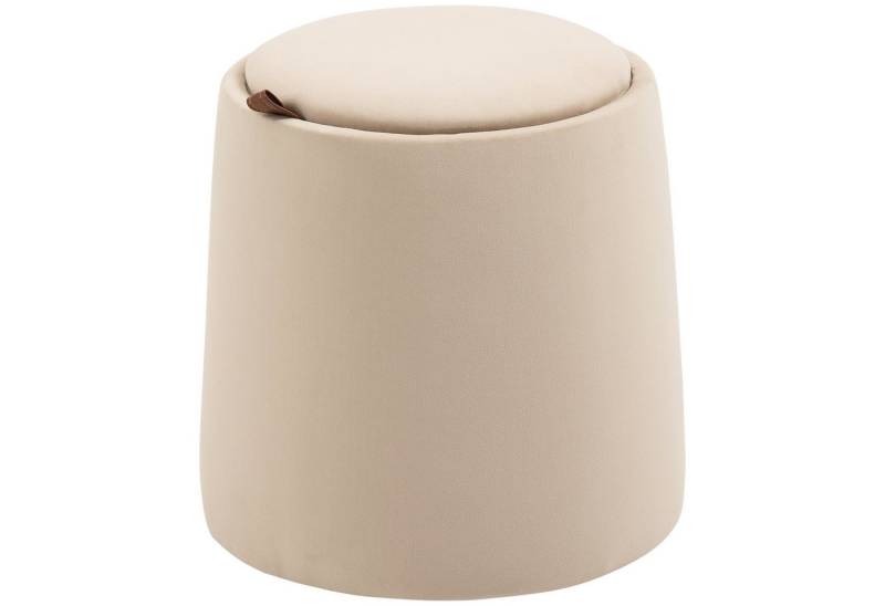 BlingBin Sitzhocker 2-in-1 Hocker in Samtoptik inklusive Stauraum und abnehmbaren Deckel (1er set, 1 St., 44cm x 47.5cm), Polsterhocker in Samtoptik, Beistelltisch für Wohnzimmer von BlingBin