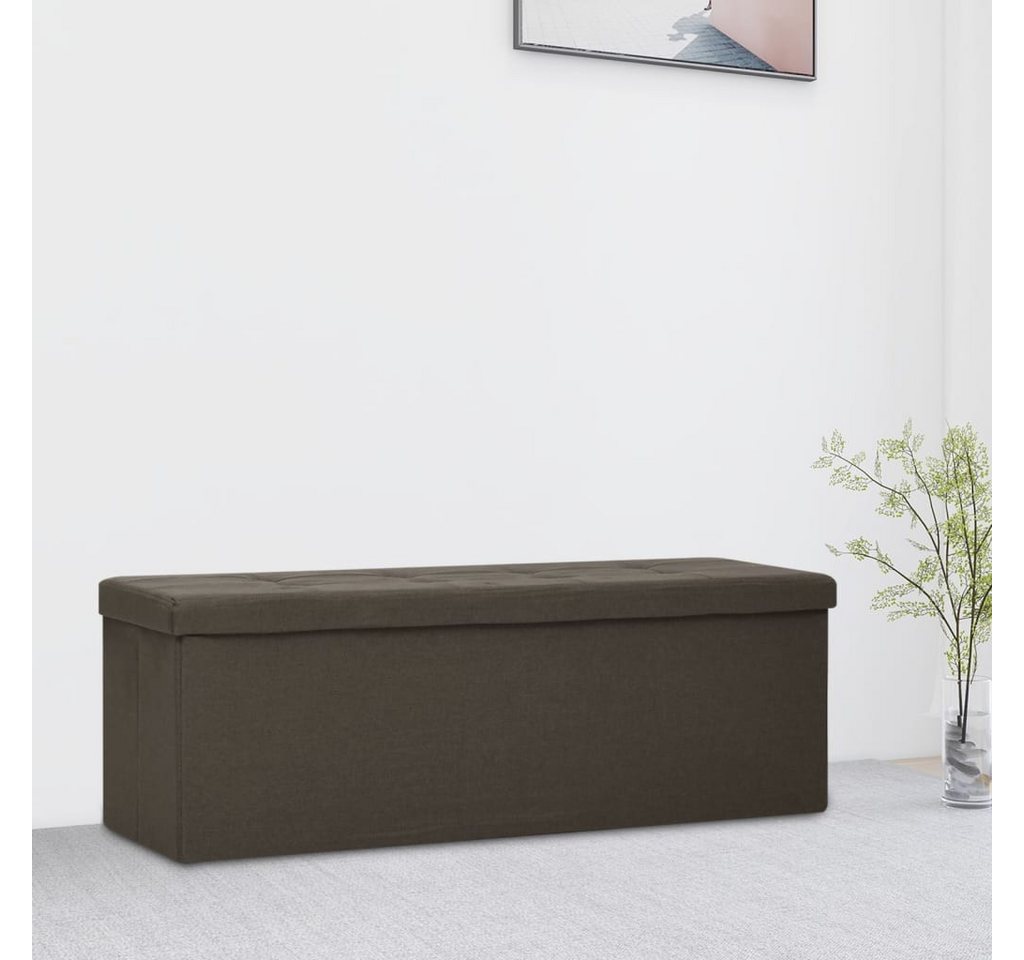 BlingBin Sitzhocker Bettbank mit Stauraum Sitzbank Faltbar Truhen Sitztruhe Fußbank (1 Stück, 1 St., 1er Set), Gepolsterte Sitzfläche aus Leinen, 110x38x38 cm von BlingBin