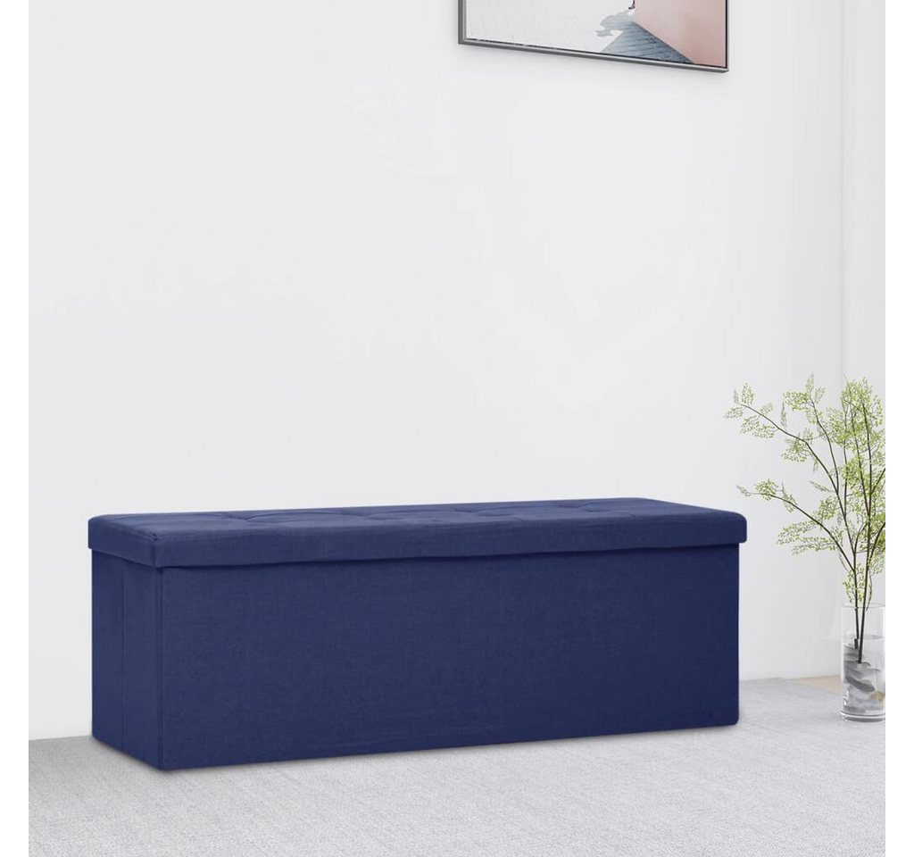 BlingBin Sitzhocker Bettbank mit Stauraum Sitzbank Faltbar Truhen Sitztruhe Fußbank (1 Stück, 1 St., 1er Set), Gepolsterte Sitzfläche aus Leinen, 110x38x38 cm von BlingBin