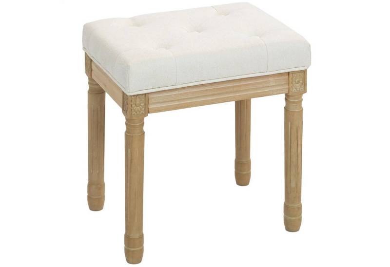 BlingBin Sitzhocker Polsterbank, Fußbank mit gepolstertem Sitz Hocker mit Holzbeine (1 Stück, 1 St., 42 x 32 x 46,5 cm), Leinen Bank Fußstütze für Wohnzimmer, Schlafzimmer von BlingBin