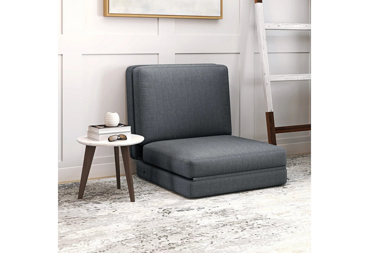 BlingBin Sitzkissen Relaxsessel Bodensofa Bodenstuhl, Faltbarer,mit Kissen,für Wohnzimmer,Gästezimmer,Büro,75x268x18cm von BlingBin