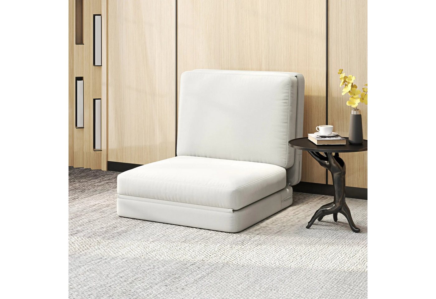 BlingBin Sitzkissen Relaxsessel Bodensofa Bodenstuhl, Faltbarer,mit Kissen,für Wohnzimmer,Gästezimmer,Büro,75x268x18cm von BlingBin