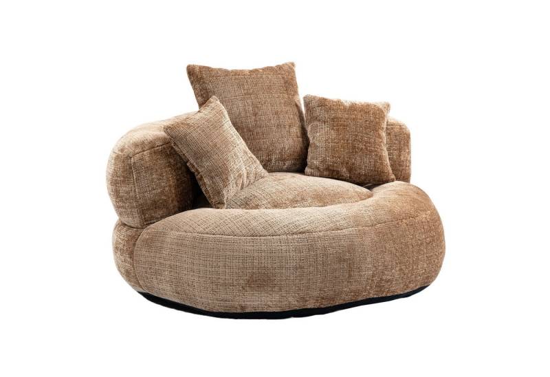 BlingBin Sitzsack Lazy Sofa Lounger hohem Rücken Sitzsack Stuhl Couch mit drei Kissen (1er Set, 1 St., 108 x 108 x 52 cm), für Erwachsene und Kinder, Indoor & Outdoor, Single Gaming Sofa Stuhl von BlingBin