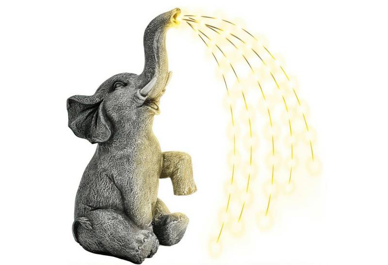 BlingBin Skulptur Outdoor Solar Frosch Garten Dekoration Frosch Figurch Garten Statue (1er Set, 1 St., 1pcs), IP65 wasserdichte Mini Teich Dekoration von BlingBin