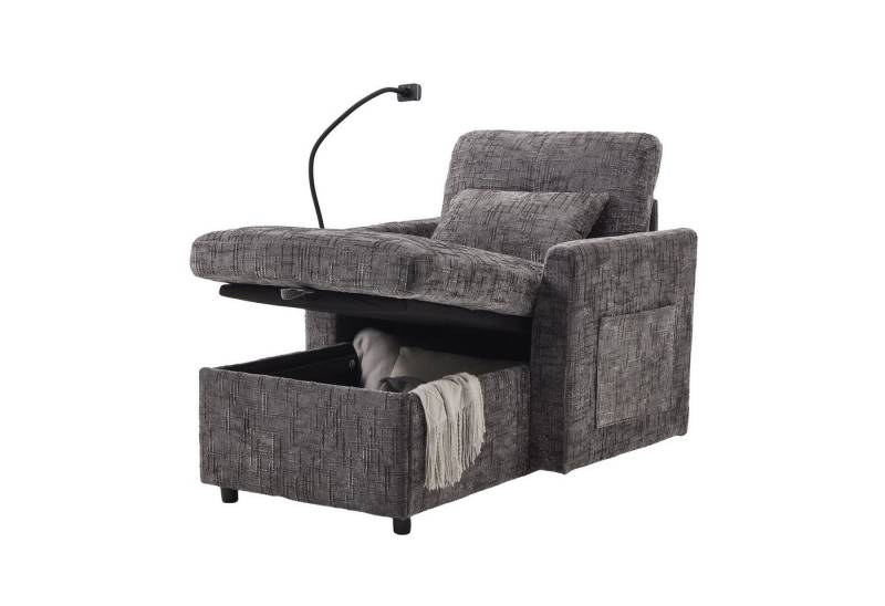 BlingBin Sofa Einzelsofa Freizeitstuhl Freizeit-Sofa, 125 x 84,5 x 87 cm 1 Teile, Einzelner Freizeitstuhl für Wohnzimmer Schlafzimmer kleiner Haushalt von BlingBin