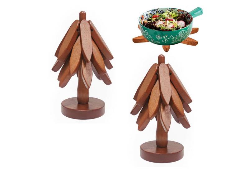 BlingBin Tassenuntersetzer Tischset Untersetzer aus Holz, Faltbar Topfuntersetzer Baumform, Zubehör für heiße Töpfe, Pfannen, Schüssel, 1er Set, 8-tlg. BlingBin Tassenuntersetzer Tischset Untersetzer aus Holz, Faltbar Topfuntersetzer Baumform, Zubehör für heiße Töpfe, Pfannen, Schüssel, 1er Set, 8-tlg. von BlingBin