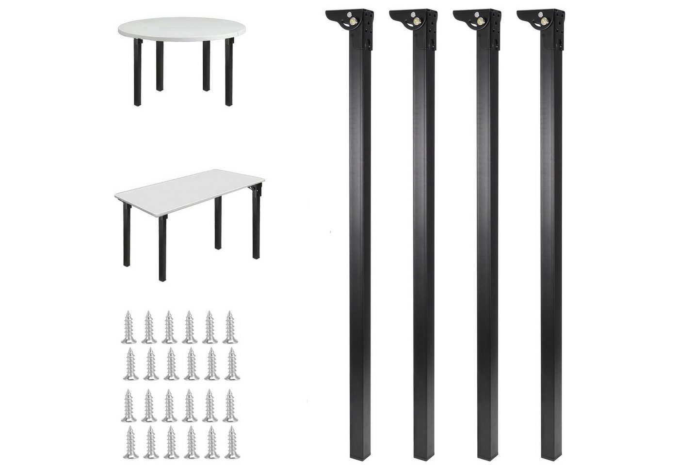 BlingBin Tischbein 4 Stück 70cm Klapptischbeine, Tischbeine, klappbare Möbelbeine, Klappbare Möbelfüße für Betten, Schränke und Kleiderschränke, schwarz BlingBin Tischbein 4 Stück 70cm Klapptischbeine, Tischbeine, klappbare Möbelbeine, Klappbare Möbelfüße für Betten, Schränke und Kleiderschränke, schwarz von BlingBin