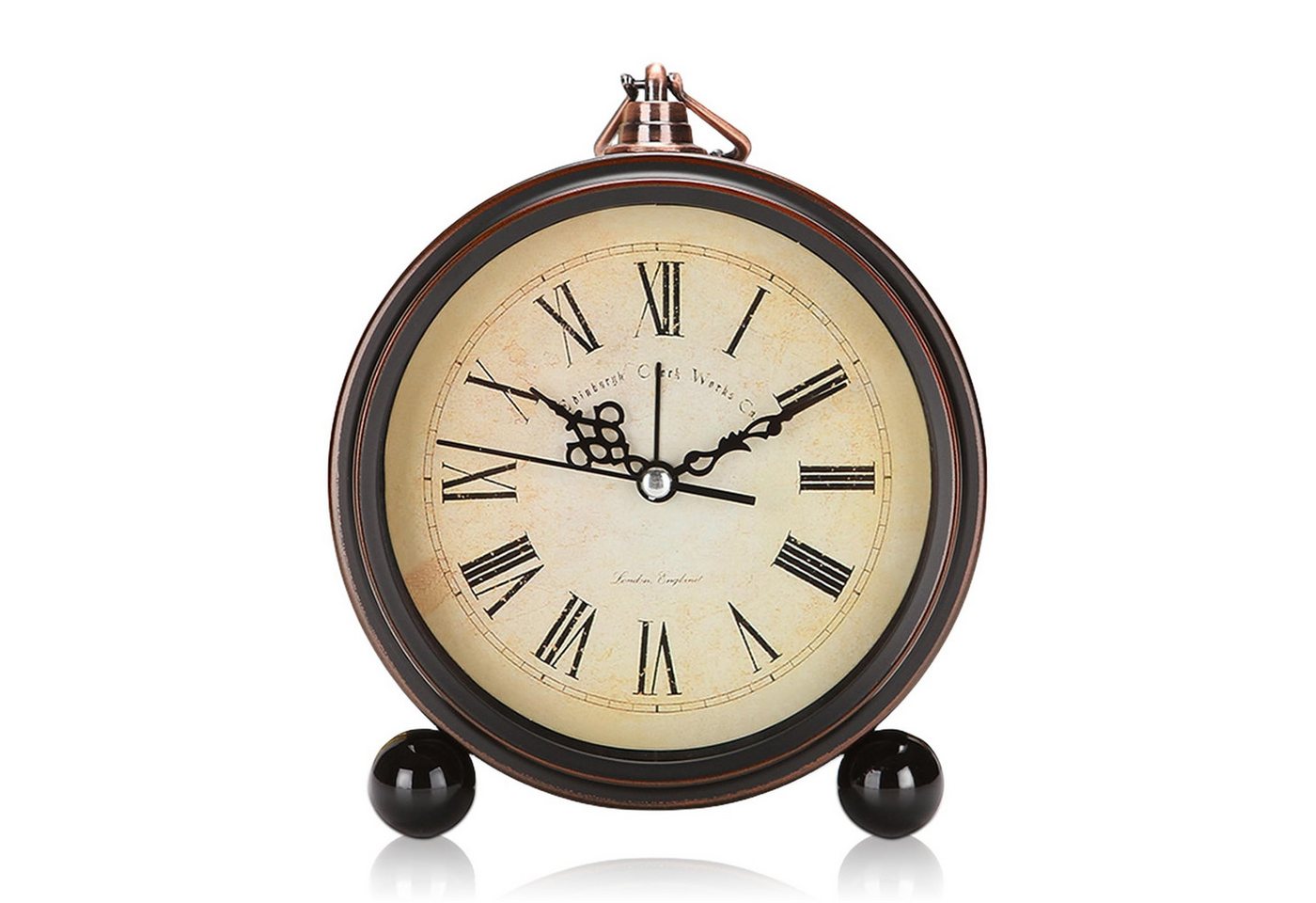 BlingBin Tischuhr wecker Retro Silent Tischuhr Metall Wecker Ornamente Pendeluhr Home Wohnzimmer Schreibtischuhr BlingBin Tischuhr wecker Retro Silent Tischuhr Metall Wecker Ornamente Pendeluhr Home Wohnzimmer Schreibtischuhr von BlingBin
