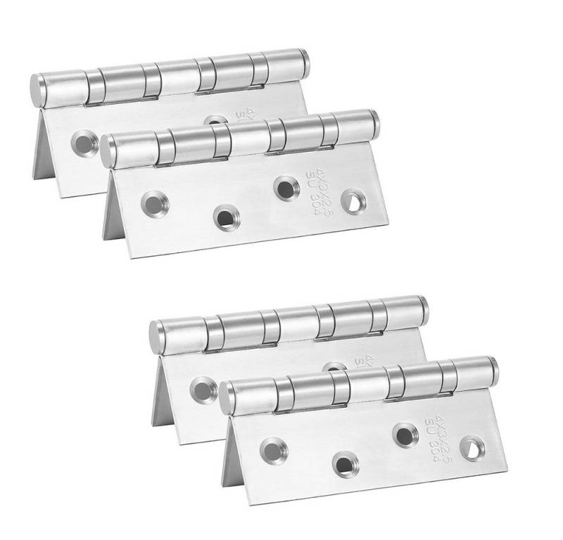 BlingBin Türbeschlag 2-20 Stk Scharniere Edelstahl Türscharnier (4er Set, 4 St), 304 Edelstahl,mit 8 Löchern,100mm x 78mm von BlingBin