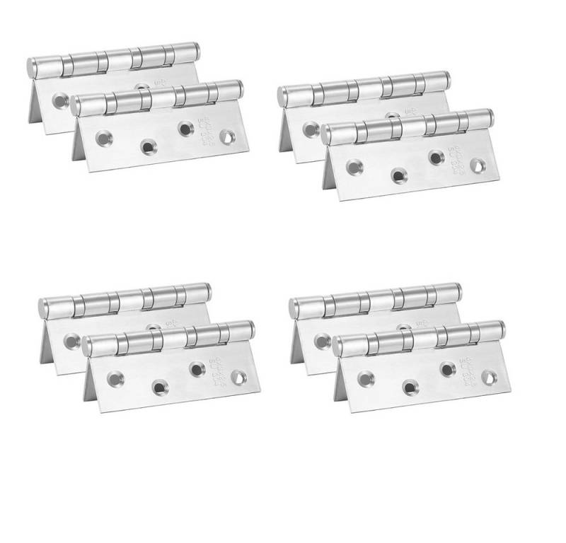 BlingBin Türbeschlag 2-20 Stk Scharniere Edelstahl Türscharnier (8er Set, 8 St), 304 Edelstahl,mit 8 Löchern,100mm x 78mm von BlingBin