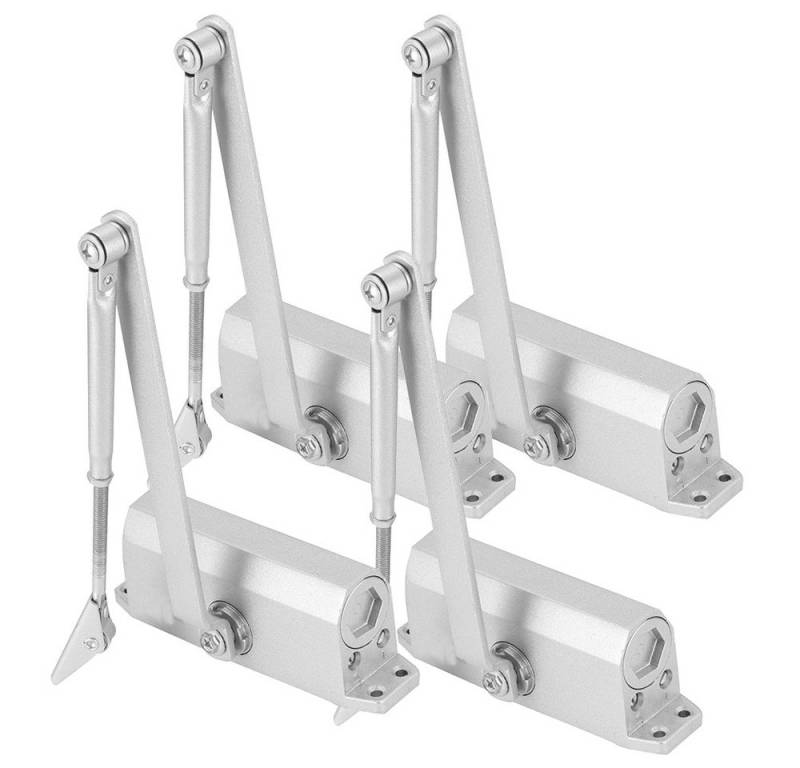 BlingBin Türschließer Automatischer Einstellbarer Verstellbarer Hydraulischer Türschließer, 4 Stück, mit Verbindungsstange, (1er Set, 4-tlg., 4x Türschließer), Automatischem Puffer,für Gewerbliche und Private Zuhause 40-65 kg Tür von BlingBin