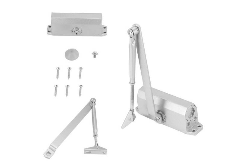 BlingBin Türschließer Automatischer Türschließer mit hydraulischem Puffer, mit Verbindungsstange, (1er Set, 1-tlg., Silberner Türschließer aus Aluminium), Automatische Puffer für Gewerbe und Privathaushalte von BlingBin
