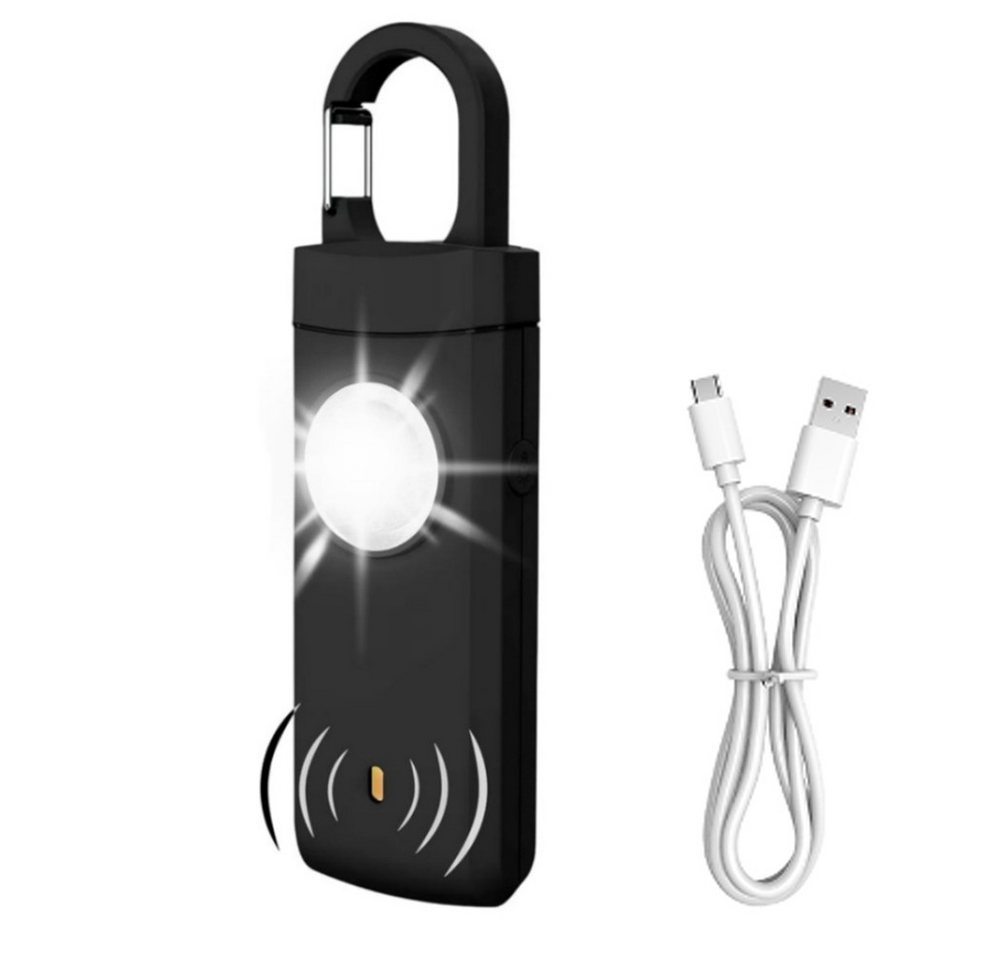 BlingBin USB-C-Alarm mit LED-Licht zur Selbstverteidigung Alarmanlage (USB-C wiederaufladbare Sirene) von BlingBin