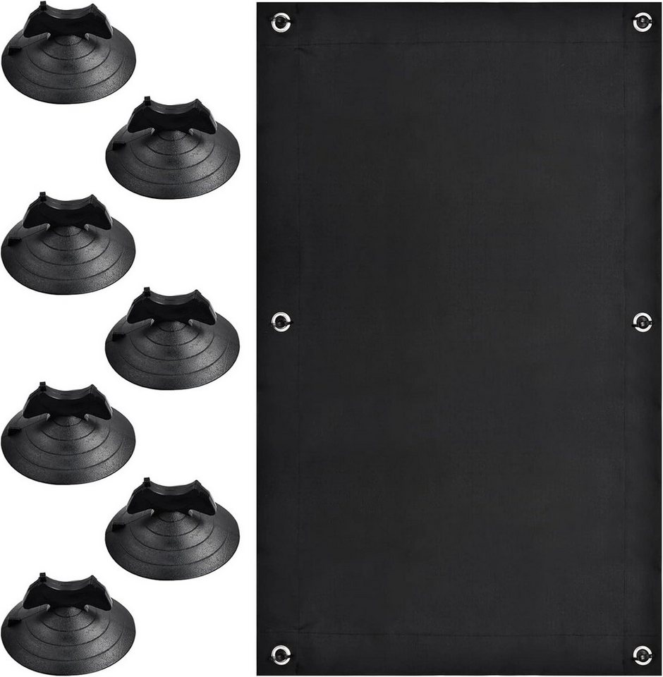 BlingBin Verdunkelungsvorhang Verdunkelungsrollo ohne Bohren, Rollo Dachfenster 100% Blickdicht, Saugnäpfe (1 St), Lichtschutz, Oxford Gewebe, Starke Wärmedämmung, einstellbare Passform von BlingBin