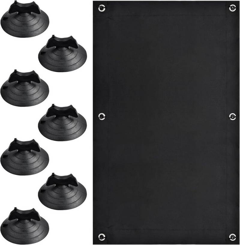 BlingBin Verdunkelungsvorhang Verdunkelungsrollo ohne Bohren, Rollo Dachfenster 100% Blickdicht, Saugnäpfe (1 St), Lichtschutz, Oxford Gewebe, Starke Wärmedämmung, einstellbare Passform von BlingBin