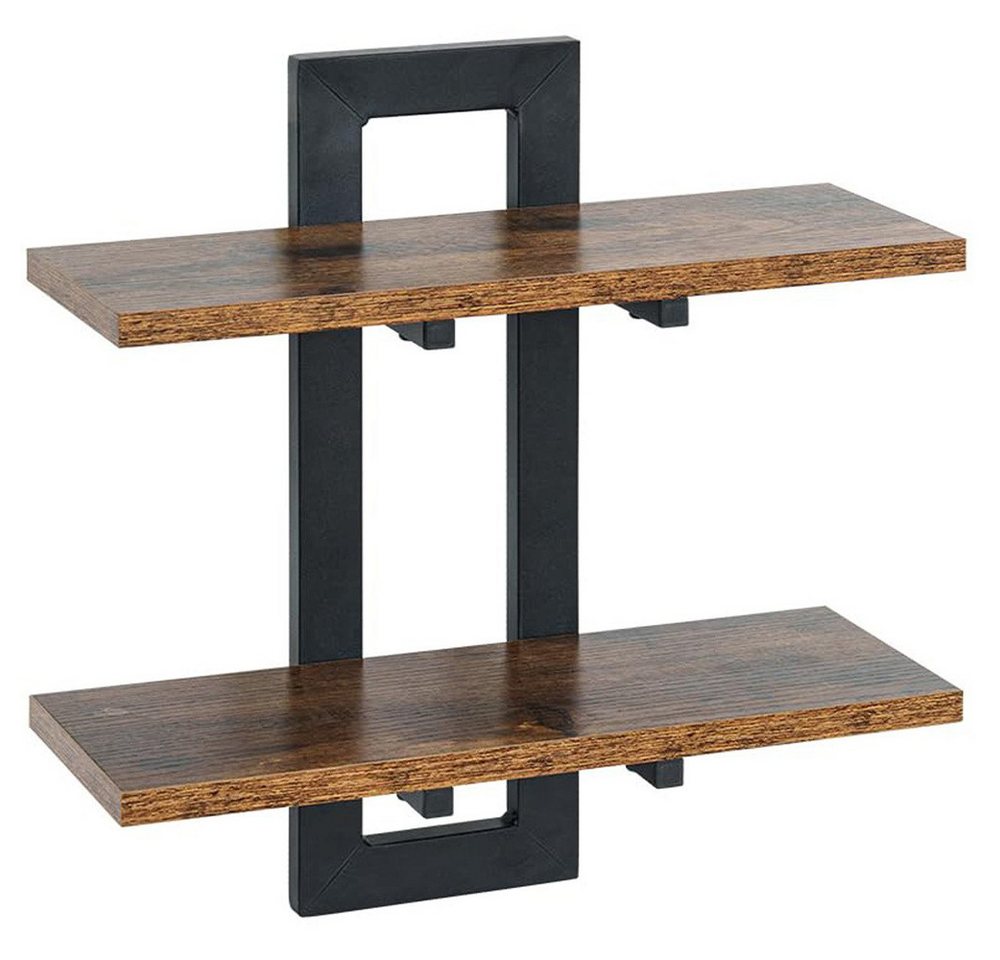 BlingBin Wandregal Wandregal 2-stufig Holz Metall Schweberegal 38×40cm, 38*13,5*40cm, Jede Schicht kann bis zu 18 kg tragen 1-tlg. von BlingBin