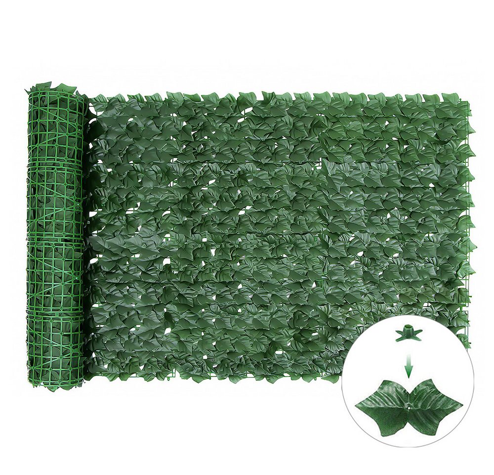 BlingBin Zierzaun Sichtschutzhecke Windschutz Efeu Sichtschutz Balkonverkleidung 1x3M, (1er Set, 1-St., 1 Stück), für Wanddekoration, Zaunschutz, Sichtschutz, Blätterzaun UV-beständig von BlingBin