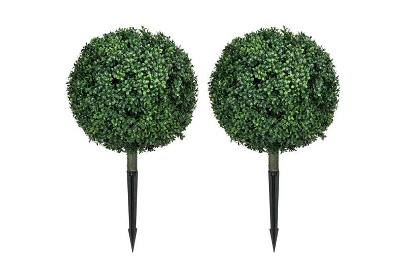 Kunstpflanze 2er Set Künstliche Buchsbaum Kunstpflanze, Runde Fake Plant Buchsbaum Buchsbaum, BlingBin, Höhe 70 cm, künstliche Pflanzen wie echt mit Bodenpfählen für Garten Kunstpflanze 2er Set Künstliche Buchsbaum Kunstpflanze, Runde Fake Plant Buchsbaum Buchsbaum, BlingBin, Höhe 70 cm, künstliche Pflanzen wie echt mit Bodenpfählen für Garten von BlingBin