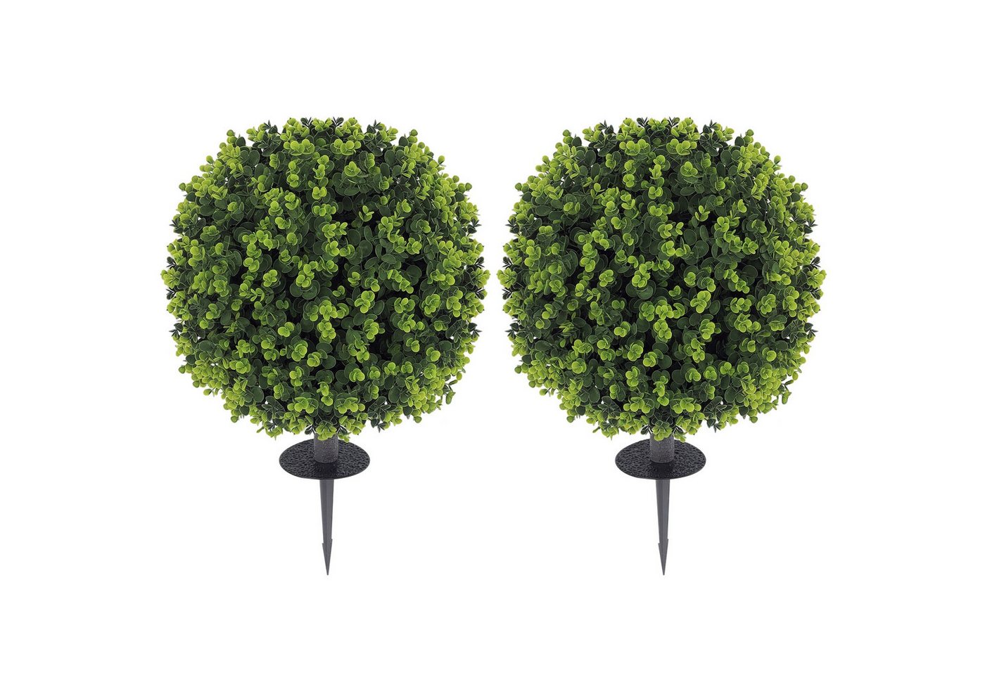 Kunstpflanze 2er-Set Künstlicher Buchsbaumkugeln 40 cm Kunstpflanze mit Erdspieß Buchsbaum, BlingBin, Höhe 56 cm, künstliche Pflanzen Plastik wie echt Deko mit UV-Schutz für Garten Kunstpflanze 2er-Set Künstlicher Buchsbaumkugeln 40 cm Kunstpflanze mit Erdspieß Buchsbaum, BlingBin, Höhe 56 cm, künstliche Pflanzen Plastik wie echt Deko mit UV-Schutz für Garten von BlingBin