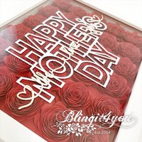 Bestes Muttertagsgeschenk - Schattenbox Mit Handgerollten Blumen Wird Nie Verziehen + Personalisierte Nachrichten von BlingIt4You