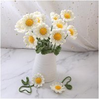 Blumenstrauß Gehäkelt | Daisy Bouquet 10 Reine Handgehäkelte Blumen Für Freund von BlingcuteBynini