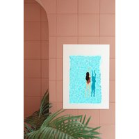 A4 Kunstdruck Blaues Schwimmbad | Eu von BlinkTwiceVisuals