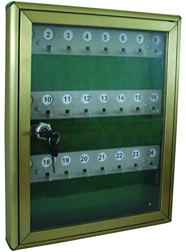 Blinky 26235-24 Schlüsselkasten aus Aluminium, mit 24 Halterungen, 29x37x4 cm von Blinky