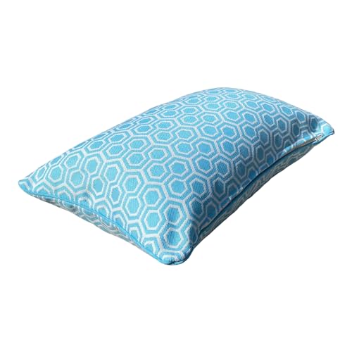 Outdoor Kissen inkl. Füllung | Wetterfest, Anti-Schimmel & Lichtecht perfekt für Terasse & Garten | Türkis Blau Sizilien | Kissenbezug Größen 40x40, 50x50, 30x50, 40x60 cm (30x50) von BlinqBlinq