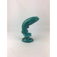 Vintage Türkiser Keramik Delfin - Anglia Ware 1960Er Jahre Figur von Bliss100