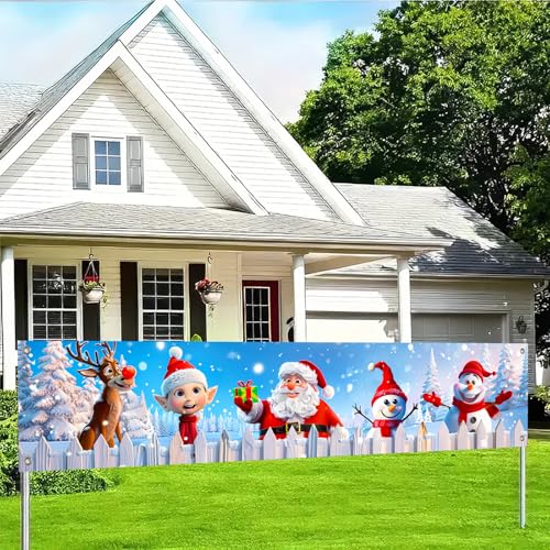 BlissYard Frohe Weihnachten Banner Santa Elf Schneemann Dekor Hintergrund 78x17 Zoll Festliche Feiertagsparty Wanddekoration Outdoor Indoor Willkommen Banner Wandbehang für Party Dekoration Supplies BlissYard Frohe Weihnachten Banner Santa Elf Schneemann Dekor Hintergrund 78x17 Zoll Festliche Feiertagsparty Wanddekoration Outdoor Indoor Willkommen Banner Wandbehang für Party Dekoration Supplies von BlissYard