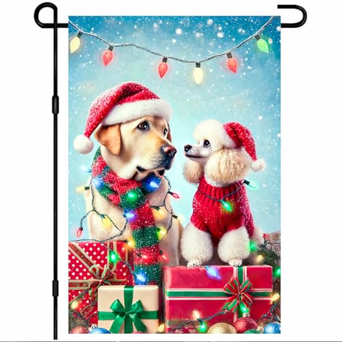 BlissYard Frohe Weihnachten Gartenflagge Hunde Golden Retriever Pudel Flagge 30,5 x 45,7 cm Weihnachtsbeleuchtung Geschenke Urlaub Dekor doppelseitig Outdoor für Vorgarten, Veranda, Rasen, Terrasse BlissYard Frohe Weihnachten Gartenflagge Hunde Golden Retriever Pudel Flagge 30,5 x 45,7 cm Weihnachtsbeleuchtung Geschenke Urlaub Dekor doppelseitig Outdoor für Vorgarten, Veranda, Rasen, Terrasse von BlissYard