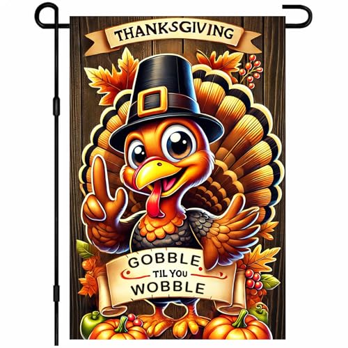 BlissYard Gartenflagge "Fall for Jesus", 30,5 x 45,7 cm, doppelseitig, Herbst-christliches Hofbanner mit Kreuz, Kürbisse und Sonnenblume für Veranda, Rasen, Terrasse von BlissYard