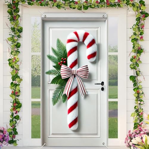 BlissYard Weihnachtstürabdeckung, 88,9 x 180,9 cm, Zuckerstange, Urlaub, Willkommensbanner, festliche Dekoration, Polyester-Stoff, Türbanner für gemütliches Zuhause, Eingangsdekoration, saisonale BlissYard Weihnachtstürabdeckung, 88,9 x 180,9 cm, Zuckerstange, Urlaub, Willkommensbanner, festliche Dekoration, Polyester-Stoff, Türbanner für gemütliches Zuhause, Eingangsdekoration, saisonale von BlissYard