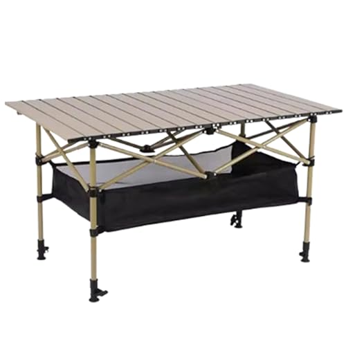 Ausklappbarer Eierrollen-Campingtisch,Höhenverstellbar Klapptisch,Aufrollbarer Picknicktisch mit Tasche,Abnehmbares Aufbewahrungstaschen-Design,für Camping,Outdoor,Garten,Balkon,Picknick,Strand von Blissbuilt