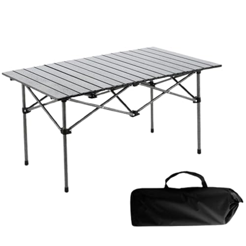 Blissbuilt Camping-Tisch Klapptisch,120 * 55 * 50cm Aufrollbarer Picknicktisch,Outdoor Tisch Ultraleicht Tragbarer mit Tasche,Klappbarer Multifunktionstisch für 4-6 Personen für Garten Balkon Camping von Blissbuilt