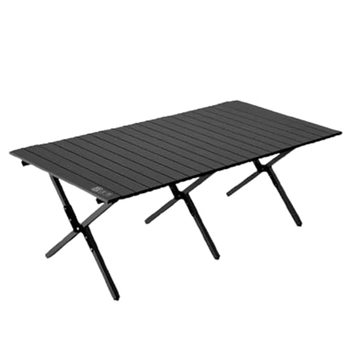 Klappbarer Campingtisch 150*70cm,Klapptisch für Eierrollen,Outdoor Tisch Ultraleicht Tragbarer,mit Tragetasche,Aufrollbarer Picknicktisch für 4-6 Personen für Outdoor,Strand,Grillen & Picknick von Blissbuilt